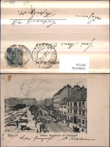 297719,Präge Passepartout Wien Mariahilf Hauptstraße m. Naschmarkt Markt
