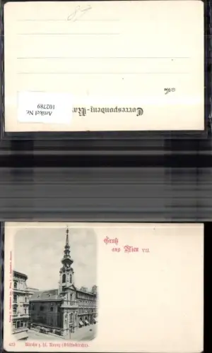 102789,Wien Neubau Gruss aus Wien Stiftskirche Kirche z. hl. Kreuz