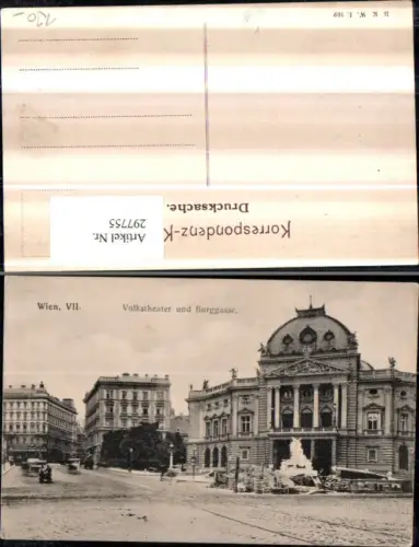 297755,Wien Neubau Volkstheater u. Burggasse Straßenansicht pub Brüder Kohn 102