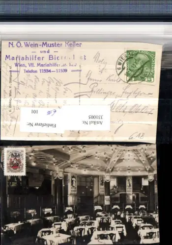 331005,Foto AK Wien Neubau Wein-Muster Keller Innenansicht