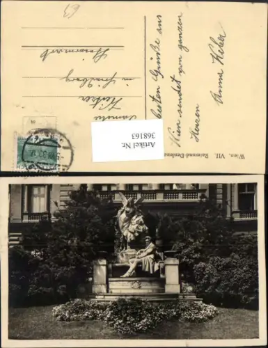 368163,Wien Neubau Raimund-Denkmal Statue