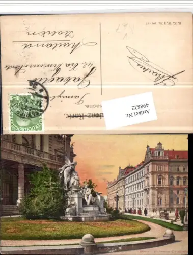 498822,Künstler AK Wien Neubau Raimund-Denkmal pub B.K.W.I. 106/12
