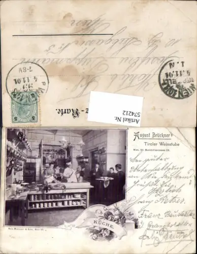 574212,Wien Neubau Tiroler Weinstube August Brückner Küche