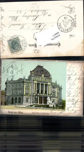 680677 Gruss aus Wien Neubau Deutsches Volkstheater Theater Kutsche