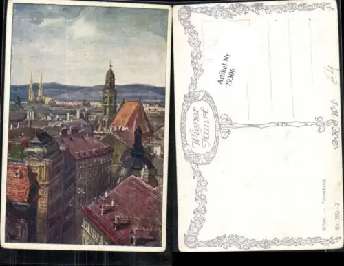 79306,Wien 9 Alsergrund Künstlerkarte Turmblick