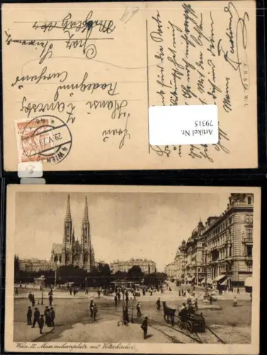 79315,Wien 9 Alsergrund Votivkirche Kirche Detailansicht Maximillianplatz