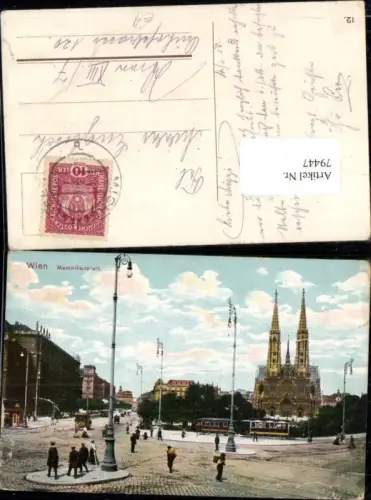 79447,Wien 9 Alsergrund Votikkirche Kirche Ringstrasse Maximillianplatz