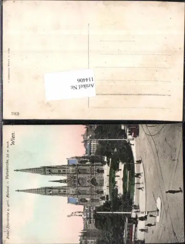 114398,Wien 9 Alsergrund Votivkirche Kirche Strassenbahn