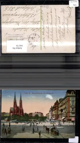 166178,Wien 9 Alsergrund Maximilianplatz m. Votivkirche 1917