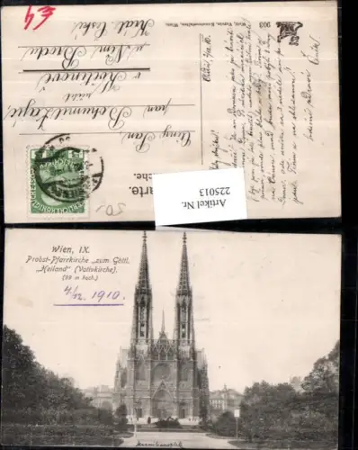 225013,Wien Alsergrund Probst-Pfarrkirche zum Göttlichen Heiland Votivkirche Kirche