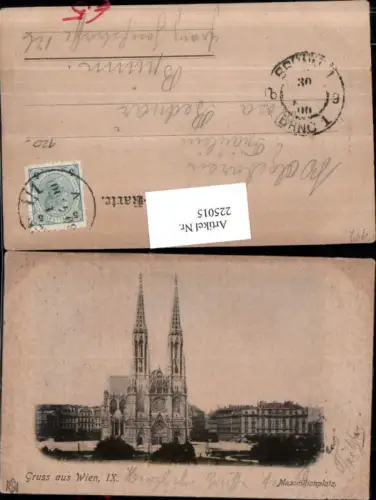 225015,Wien Alsergrund Maximilian Platz m. Votivkirche Kirche