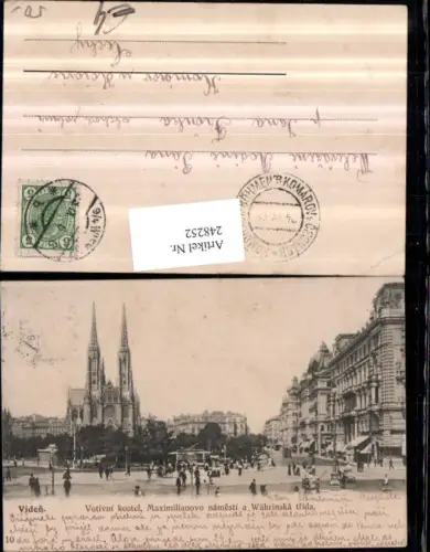 248252,Wien Alsergrund Votivkirche u. Maximilianplatz Straßenansicht