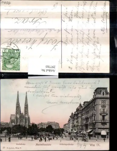 297785,Wien Alsergrund Maximilianplatz Votivkirche Währingerstraße