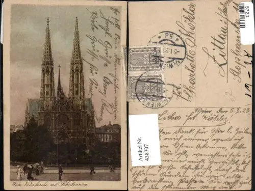 438707,Wien Alsergrund Votivkirche Kirche m. Schottenring