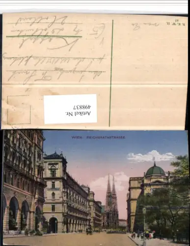 498837,Wien Alsergrund Reichsratstraße m. Votivkirche pub B.K.W.I. 67