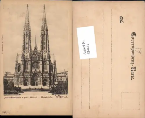 534421,Wien 9 Alsergrund Votivkirche pub Ledermann 1580 H