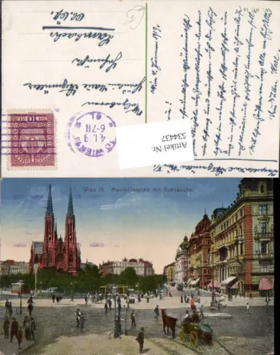 534437,Wien 9 Alsergrund Votivkirche Maximilianplatz Kutsche