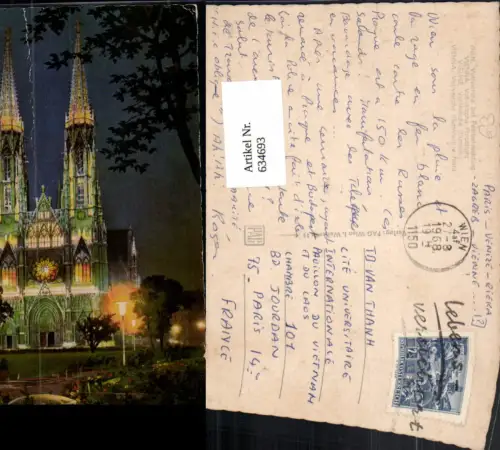 634693,Wien Vienna Alsergrund Votivkirche b. Festbeleuchtung
