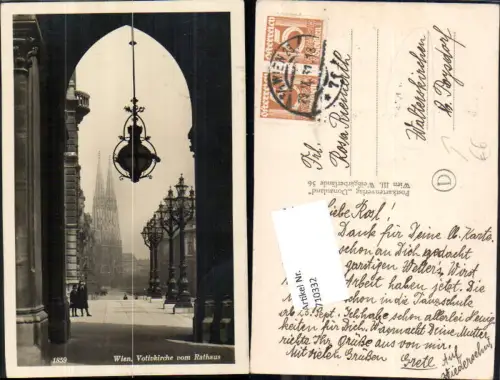 710332 Wien Votivkirche Alsergrund n. Walterskirchen b. Poysdorf