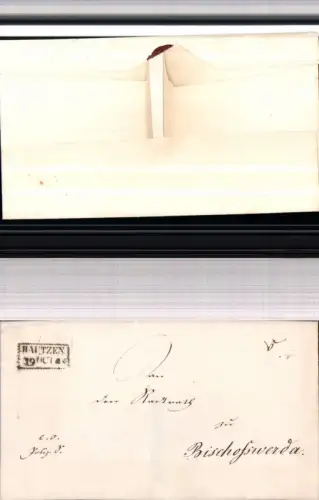 530057,Vorphila Brief 1835 Bautzen n. Bischofswerda Handstempel Stempel