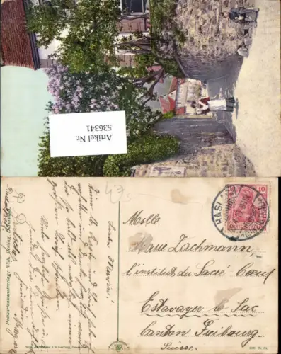 536341,Stempel Haslach Kinzigthal nach Estavayer-le-Lac Freiburg