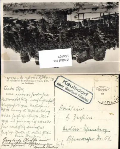 554407,Stempel Posthilfsstelle Kaulsdorf über Saalfeld (Saale) n. Schönberg Berlin