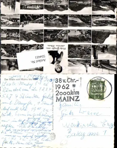 554411,Stempel 1962 Mainz n. Neukirchen Erzgebirge