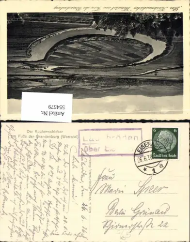 554579,Stempel Posthilfsstelle Werratal Lauchröden Eisenach n. Berlin Grünau