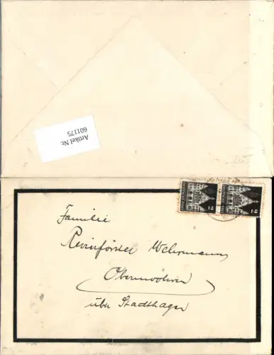 601175,Brief Briefkuvert Stadthagen nach Obernwöhren Schaumburg Lippe