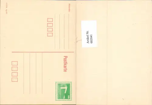 602041,Ganzsache Deutschland DDR Postkarte