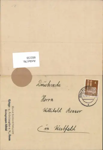 602159,Kriegs- u. Arbeitsopfer Bonn Kreisgruppe Alfeld a.d. Leine nach Westfeld