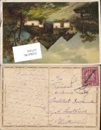 607494,Stempel Götzis nach Leutkirch 1919 Bauernhof Landwirtschaft