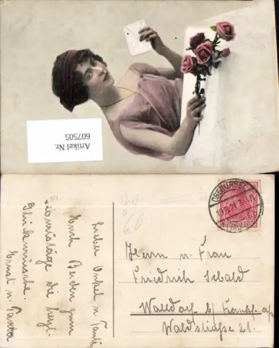 607505,Stempel Oberursel Taunus Waldorf Frankfurt am Main 1921 Frau Brief