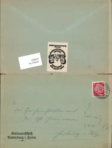616095,Stempel Rotenburg in Hannover Kreisauschuß 1937