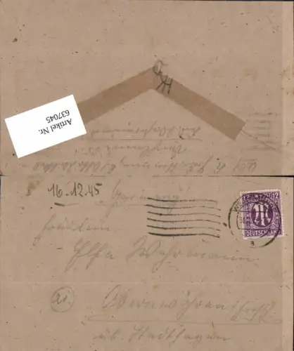 637045,Stempel Wesermünde 1945 nach Obernwöhren Stadthagen Schaumburg Lippe