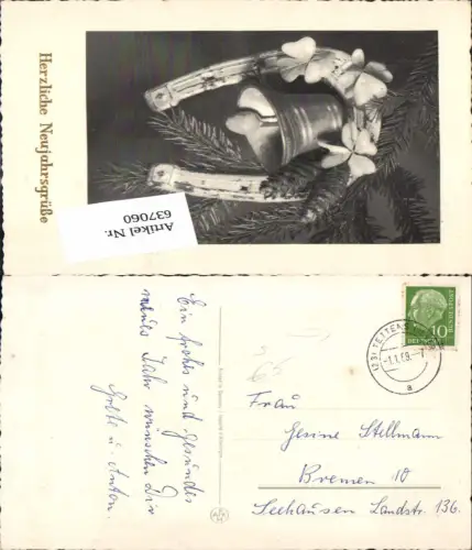 637060,Stempel Tettens Jever n. Bremen Seehausen Hufeisen Glocke