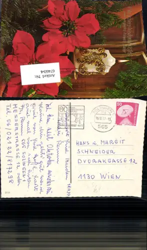 674604,Stempel Solingen 1977 n. Wien Hietzing