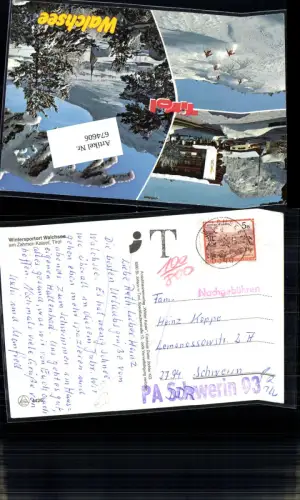 674606,Stempel Walchsee Nachgebühr Schwerin 93 PA