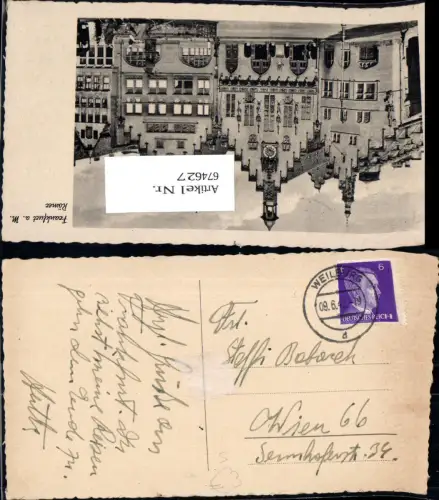 674627,Stempel Weilburg n. Wien 66 1942