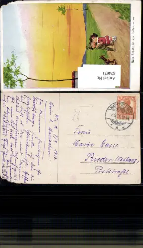 674671,Stempel Wasserleben n. Rieder Ostharz 1916 Ballenstedt