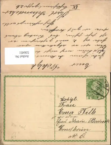 536451,Stempel Postkarte Ganzsache Wien 69 Ernstbrunn 1912