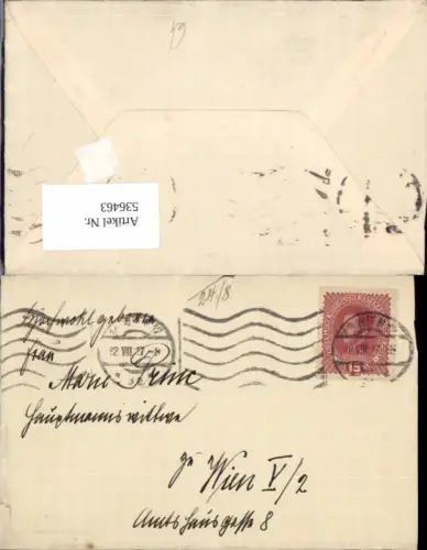536463,Stempel Wien n. Wien 5 Margareten 1917
