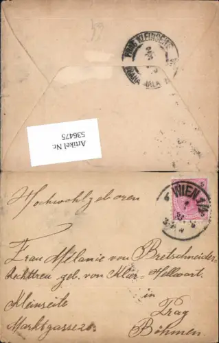 536475,Stempel Wien 1/1 Prag Praha Kleinseite