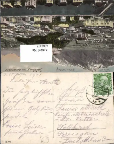 634967,Stempel Salzburg n. Waldkirch Breisgau 1911
