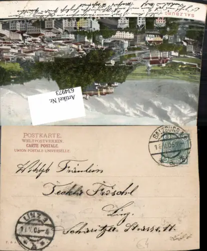 634973,Stempel Salzburg Linz 1905