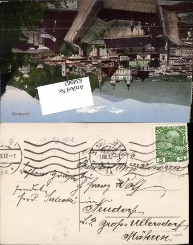 634982,Stempel Salzburg n. Neudorf Groß-Ullersdorf Velke Losiny Mähren