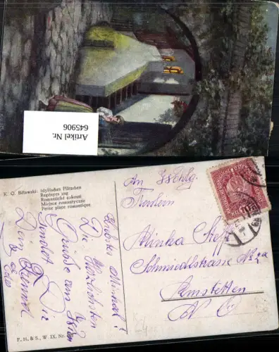 645906,Stempel Wien n. Amstetten sign. Belawski 1913
