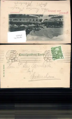 674835,Stempel Salzburg gel. n. Seekirchen bei Salzburg 1910