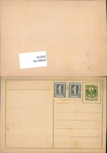 592216,Postkarte Stempel Leer unbeschrieben frankiert Ganzsache