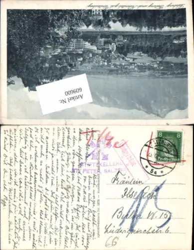 609600,Stempel Salzburg Nachgebühr Nachporto n. Berlin 1928 St. Peter Stiftskellerei